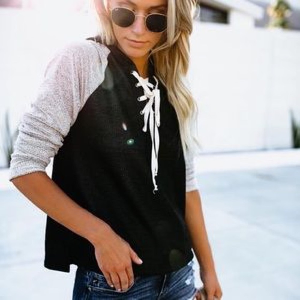 Playing The Field Lace Up Hoodie VICI